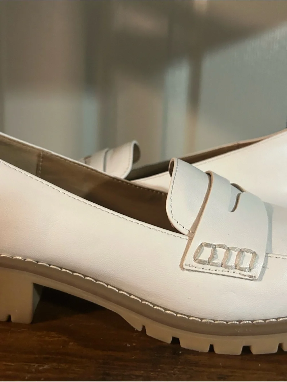 DV by Dolce Vita Cream Penny Loafers with Lug Sole